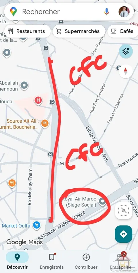 Local commercial 160 m² — Hay Hassani